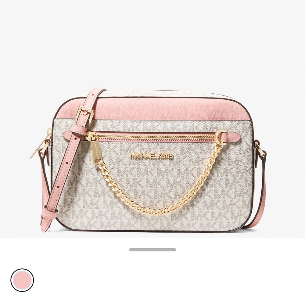 Michael Kors Pink And Vanilla Signature Crossbody